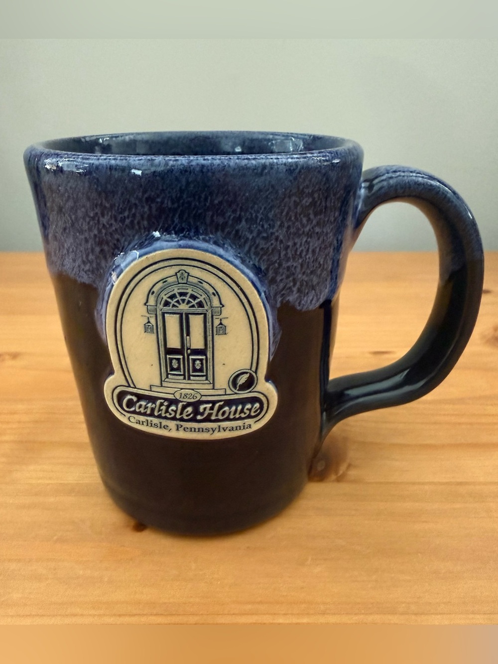 Deneen Pottery Carlisle House Ceramic Blue Mug